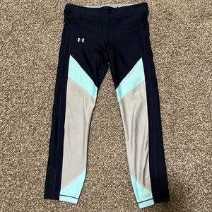 Under Armour Womens Mid Rise HeatGear Colorblock Leggings